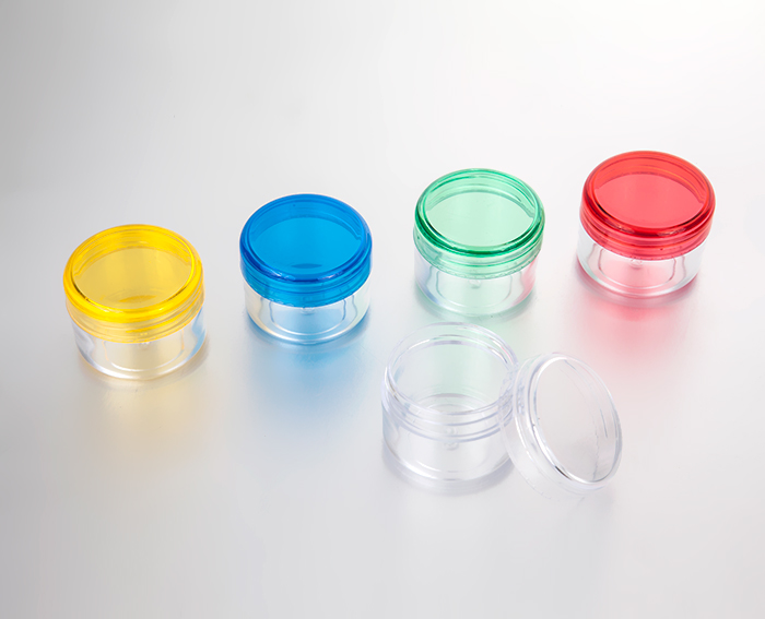 25g plastic jar with colored lid