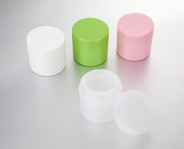 50g white green pink plastic cosmetic cream jars